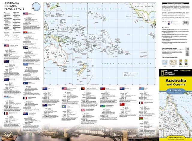 Australia and Oceania Reference Map (Folded)