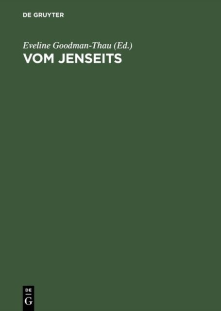 Vom Jenseits Juedisches Denken in Der Europaeischen Geistesgeschichte