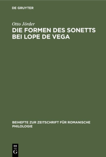 Die Formen Des Sonetts Bei Lope de Vega