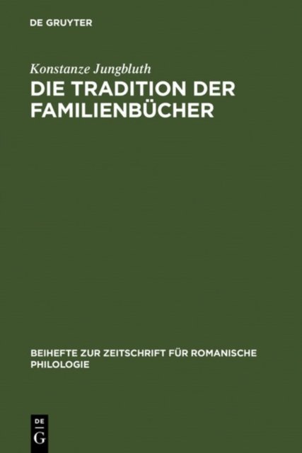Die Tradition Der Familienbücher