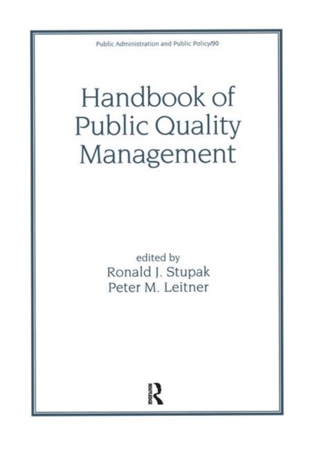 Handbook of Public Quality Management