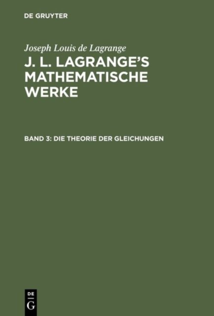 Theorie der Gleichungen