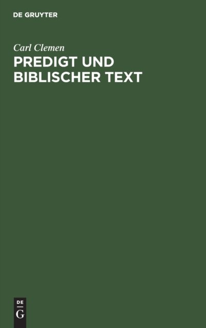 Predigt Und Biblischer Text