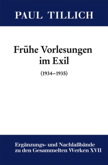 Fruhe Vorlesungen im Exil