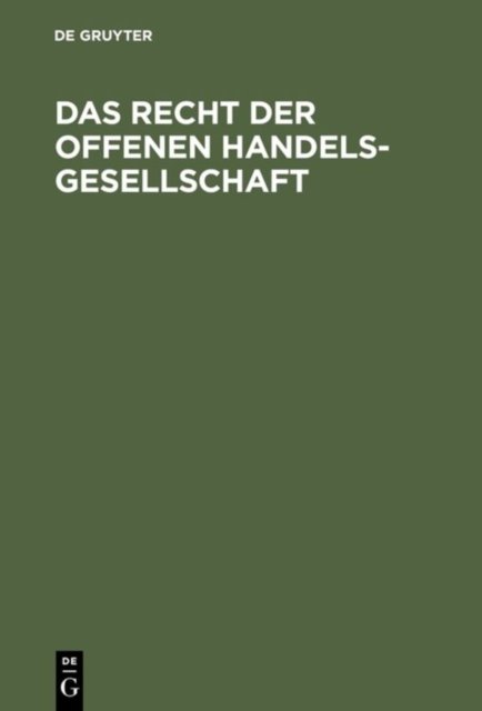 Recht der Offenen Handelsgesellschaft