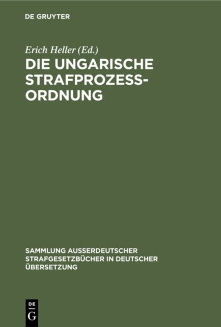 Ungarische Strafprozeßordnung
