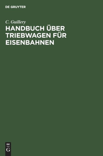 Handbuch über Triebwagen für Eisenbahnen