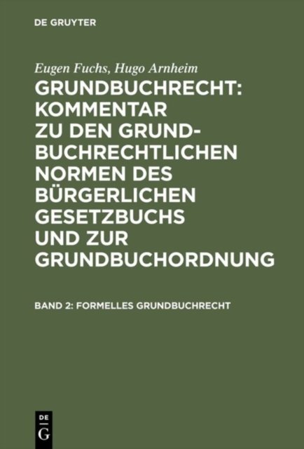 Formelles Grundbuchrecht