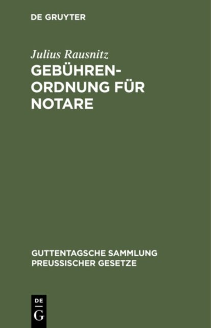 Gebuhrenordnung Fur Notare