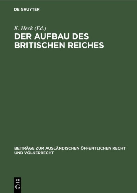 Der Aufbau Des Britischen Reiches