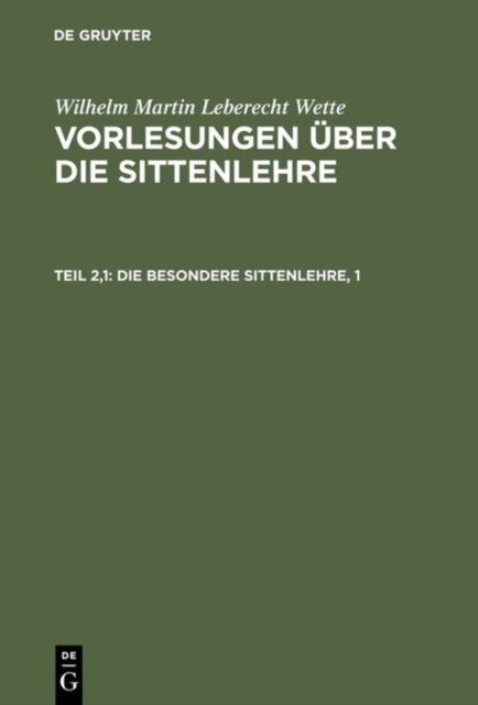 besondere Sittenlehre, 1