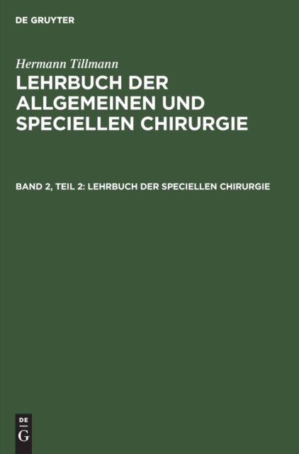 Lehrbuch Der Speciellen Chirurgie