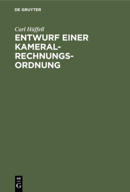Entwurf Einer Kameral-Rechnungs-Ordnung