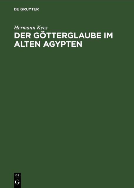 Götterglaube im alten Agypten