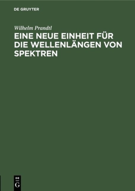 neue Einheit für die Wellenlängen von Spektren