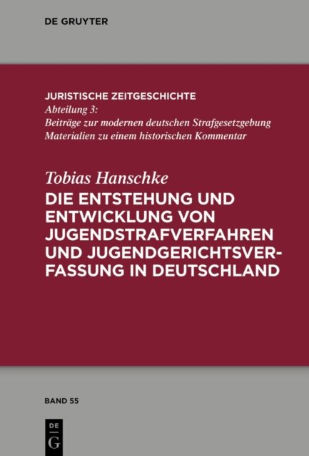 Die Entstehung Und Entwicklung Von Jugendstrafverfahren Und Jugendgerichtsverfassung in Deutschland