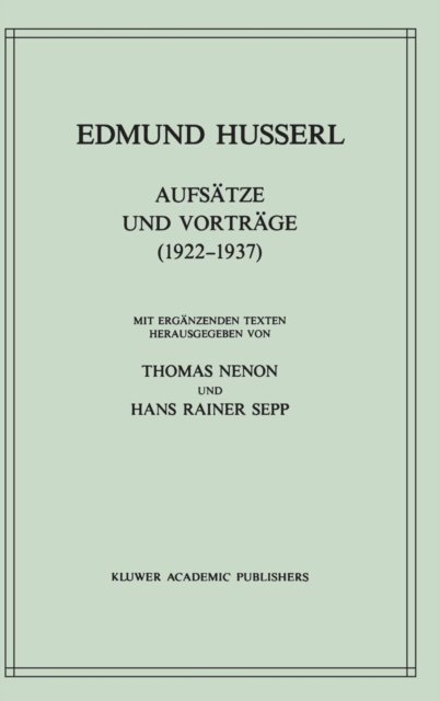 Aufsatze und Vortrage (1922–1937)