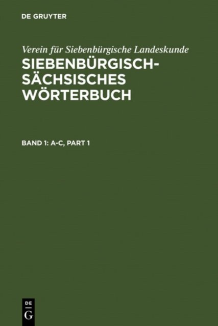 Siebenburgisch-Sachsisches Worterbuch