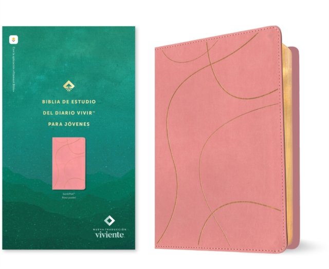 Biblia de estudio del diario vivir para jóvenes NTV con Filament (SentiPiel, Rosa pastel, Letra Roja)