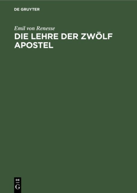 Die Lehre Der Zwolf Apostel