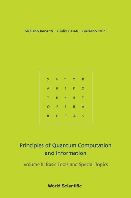 Principles Of Quantum Computation And Information - Volume Ii: Basic Tools And Special Topics