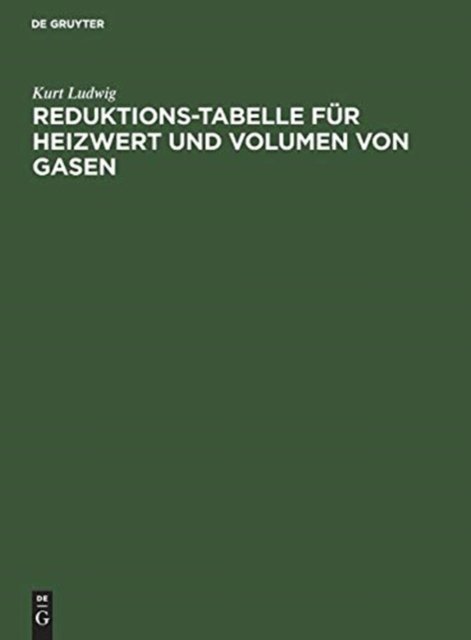 Reduktions-Tabelle Fur Heizwert Und Volumen Von Gasen