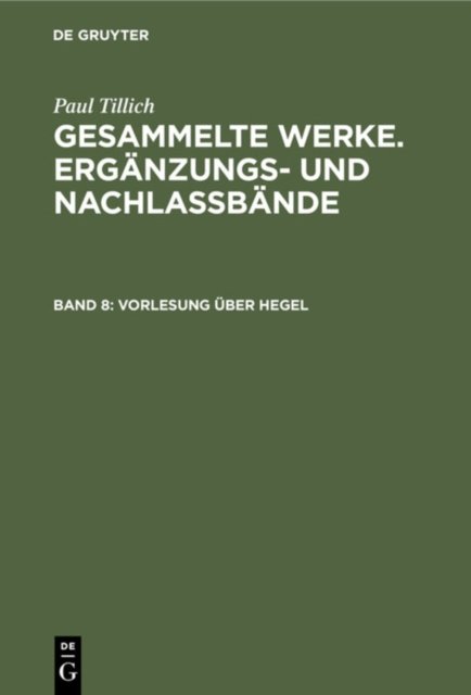 Vorlesung Uber Hegel