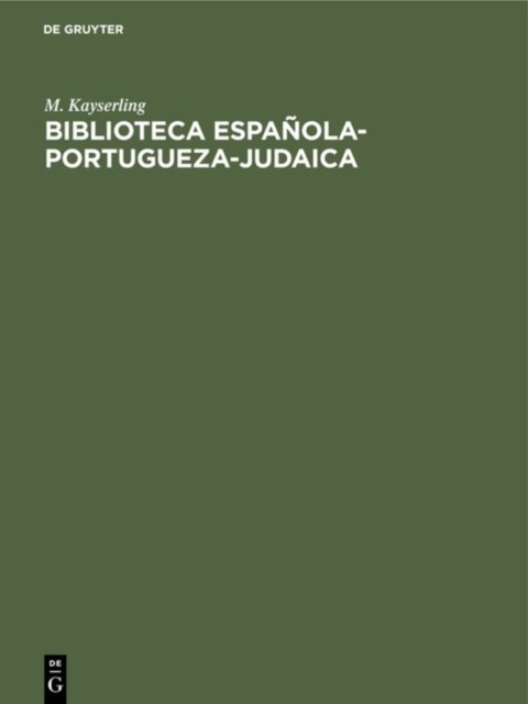 Biblioteca Espanola-Portugueza-Judaica