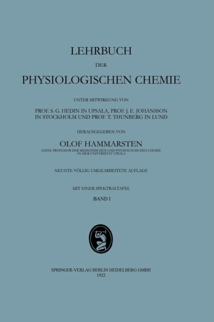 Lehrbuch der Physiologischen Chemie