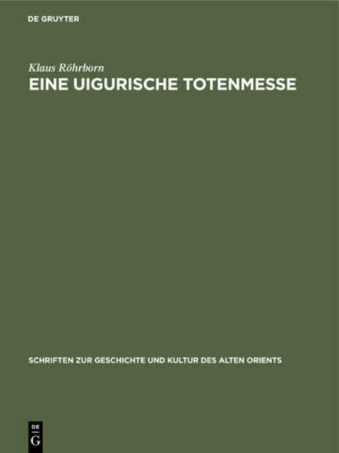 Eine Uigurische Totenmesse