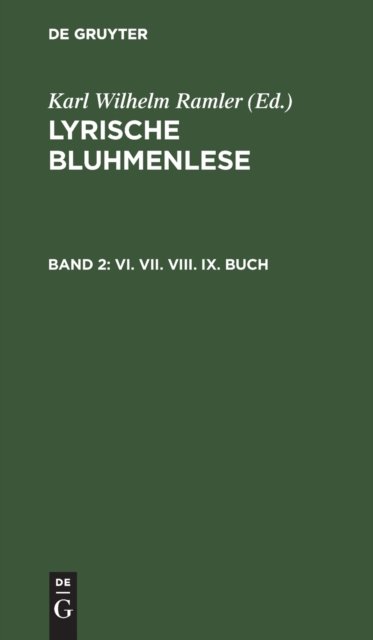 VI. VII. VIII. IX. Buch