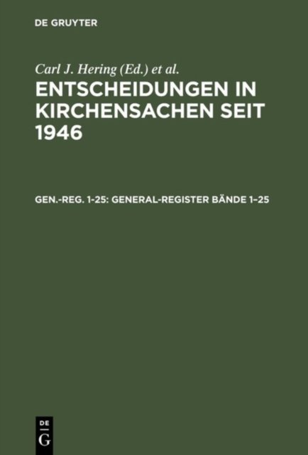 General-Register Bande 1-25