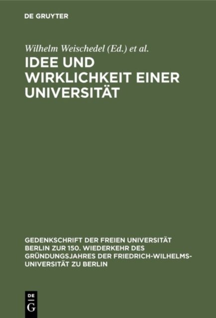 Idee Und Wirklichkeit Einer Universitat