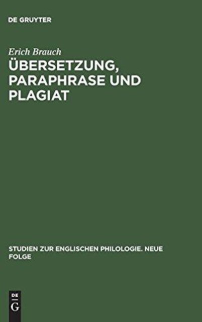 Ubersetzung, Paraphrase Und Plagiat