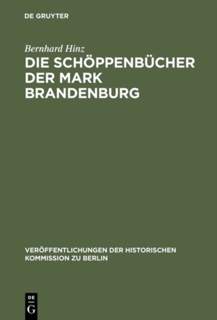 Die Schoppenbucher der Mark Brandenburg