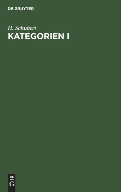 Kategorien I