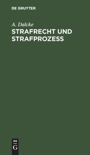 Strafrecht Und Strafprozeß