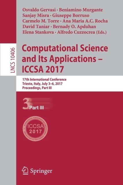 Computational Science and Its Applications – ICCSA 2017