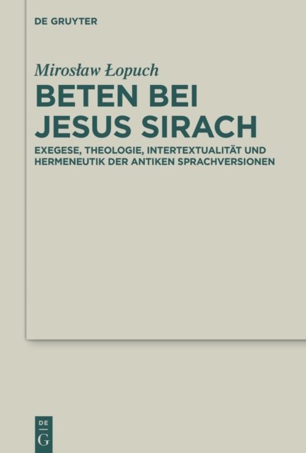 Beten Bei Jesus Sirach