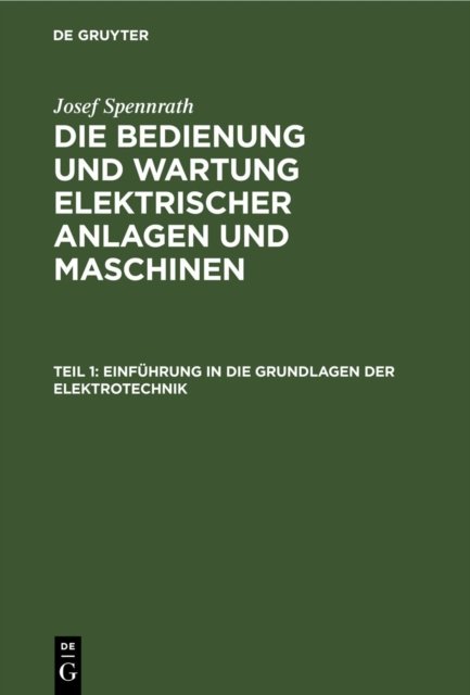 Einfuhrung in Die Grundlagen Der Elektrotechnik
