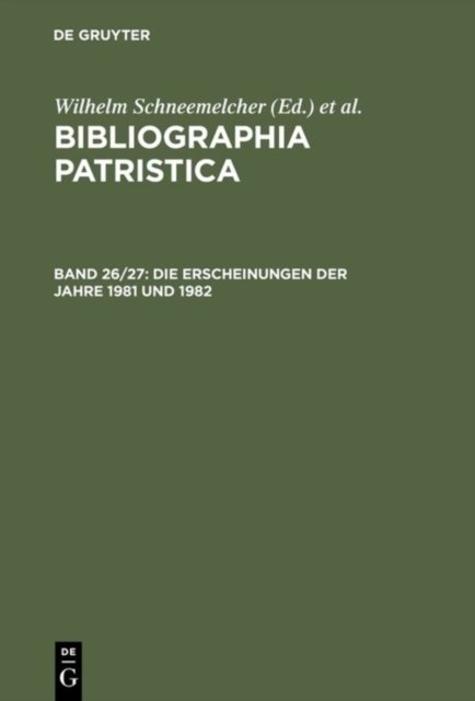 Erscheinungen der Jahre 1981 und 1982