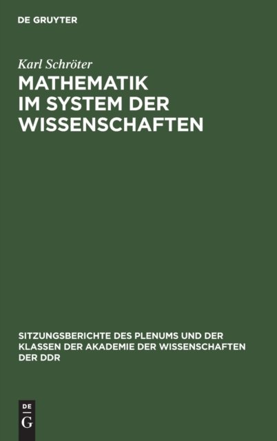 Mathematik Im System Der Wissenschaften