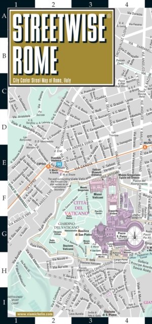 Streetwise Rome Map - Laminated City Center Street Map of Rome, Italy
