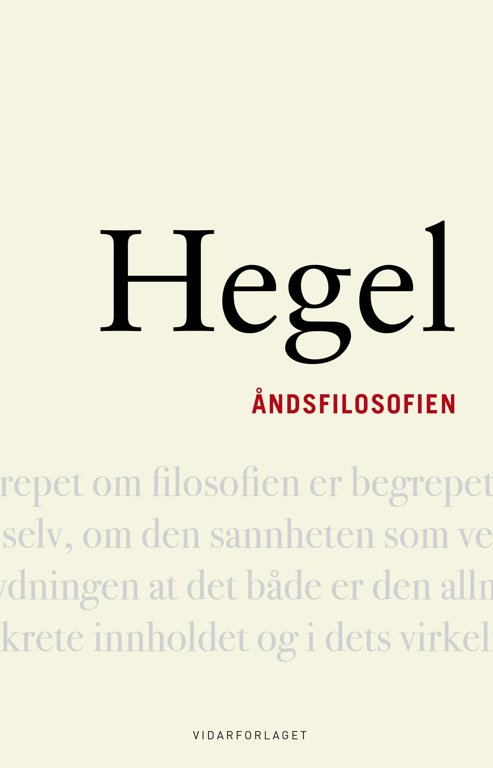 Åndsfilosofien - encyklopedi over de filosofiske vitenskapene del 3