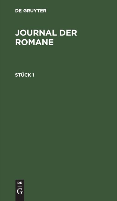 Journal Der Romane. Stuck 1