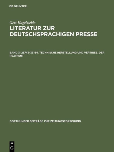 23743–33164. Technische Herstellung und Vertrieb. Der Rezipient