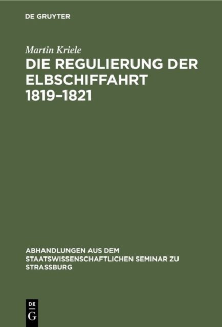 Regulierung der Elbschiffahrt 1819–1821