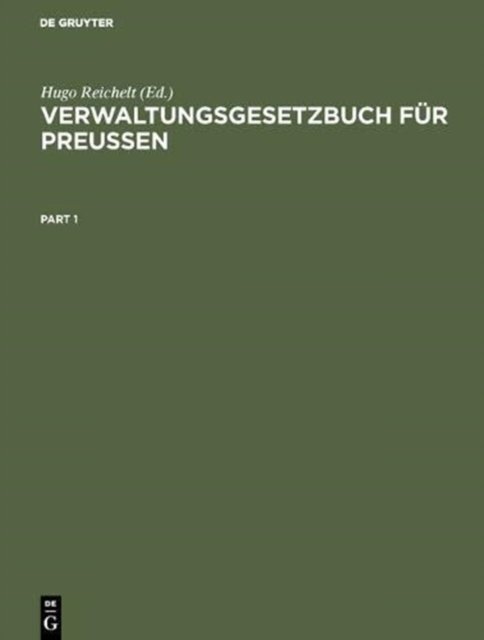 Verwaltungsgesetzbuch Fur Preußen