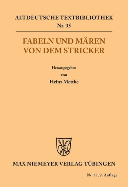 Fabeln Und Mären Von Dem Stricker