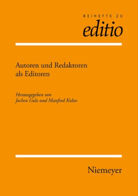 Autoren Und Redaktoren ALS Editoren